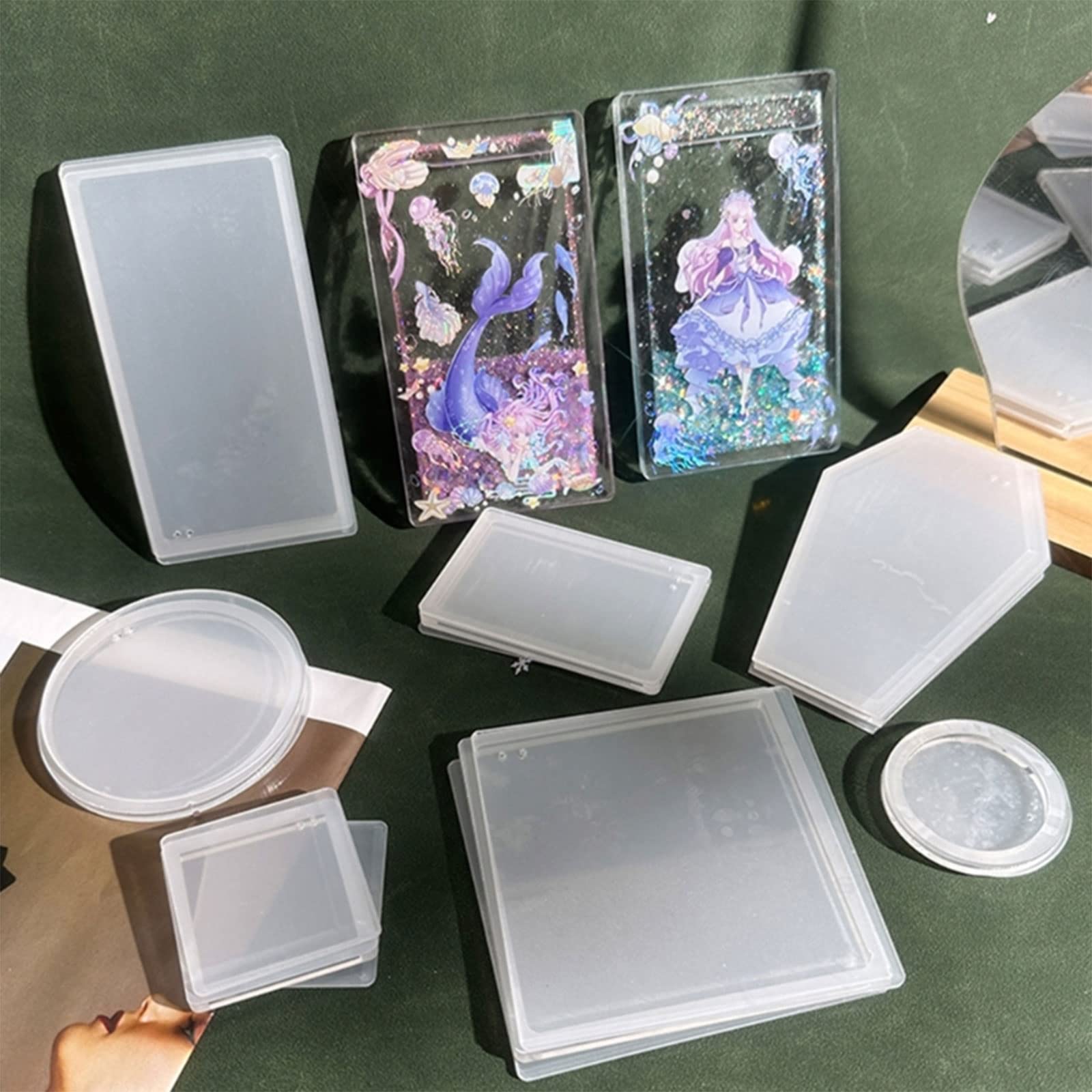 Amazon.co.jp: 複数の形状 DIY アクリル流砂プレート流砂チケット