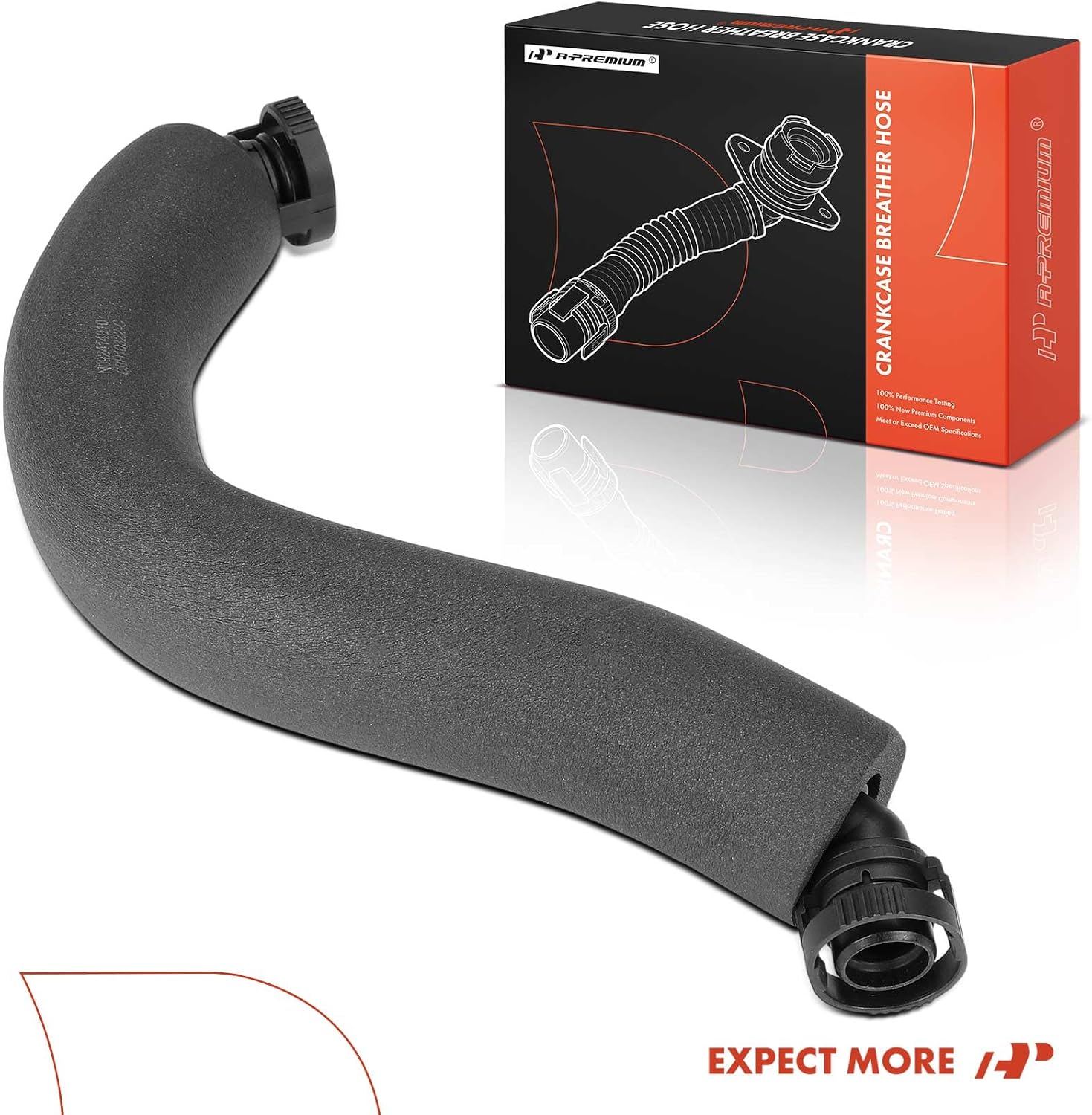 A-Premium Engine Crankcase Breather Hose Compatible with Volkswagen Jetta, Passat, Passat CC, Tiguan, CC, Eos, GTI & Audi A4, Q5, A5, A5 A4 Quattro, A6, A6 Quattro, A3, A3 Quattro, Q3, TT, TT Quattro