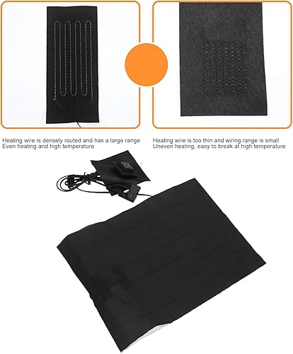 Miniatura 2 de Almohadilla térmica USB de 5 V, 2 A, almohadilla térmica de carbono lavable, calentador de tela eléctrica, para cuello, espalda, abdomen,