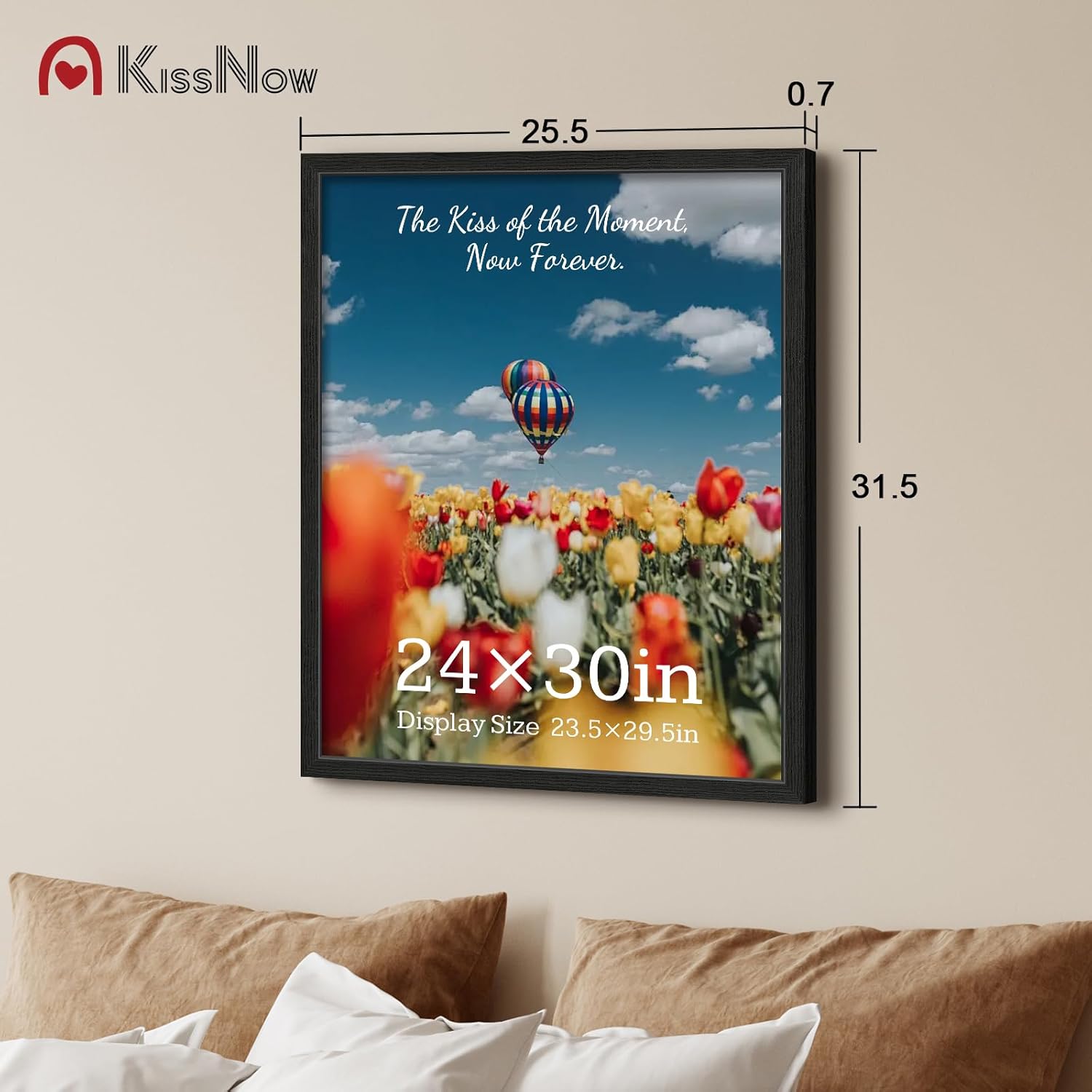 24x30 poster frame 4 pack, black solid wood, wall gallery picture frame 4-pack black 24x30