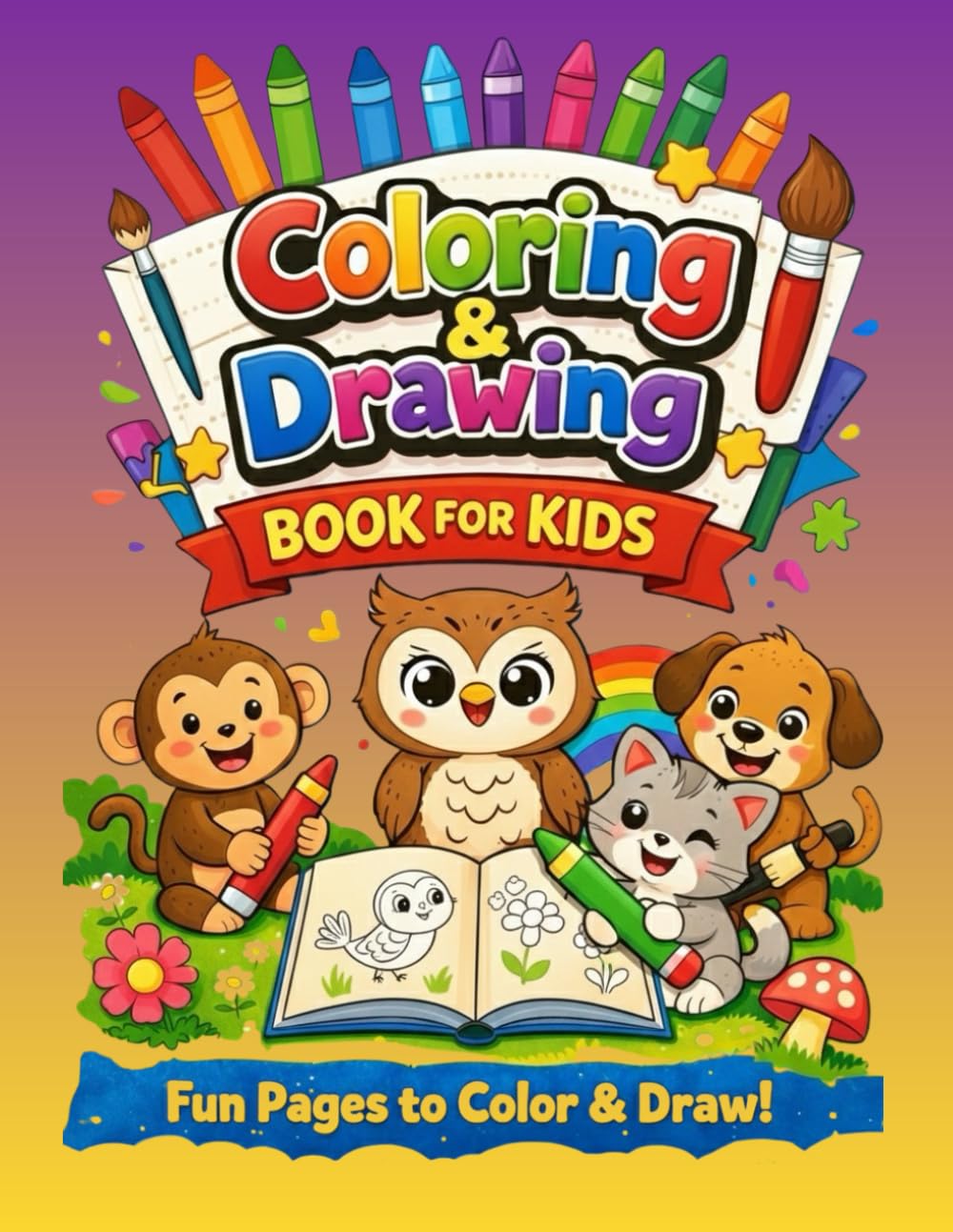 Animal Alphabet Magical Creatures Coloring Book: A Fun ABC Coloring Adventure for Kids Ages 3–6