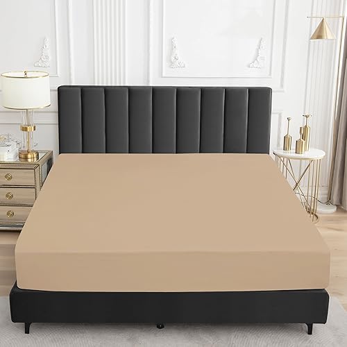 Miniatura 3 de Sufdari Protector de colchón tamaño King, protector de colchón impermeable, funda de colchón estilo sábana bajera con bolsillo profundo de 18