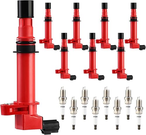 Miniatura 1 de Bobinas de encendido y bujías de iridio UF270 paquete de 8 compatibles con Dodge Ram 1500 Durango Jeep Commander Grand Cherokee Aspen 4.7L V8