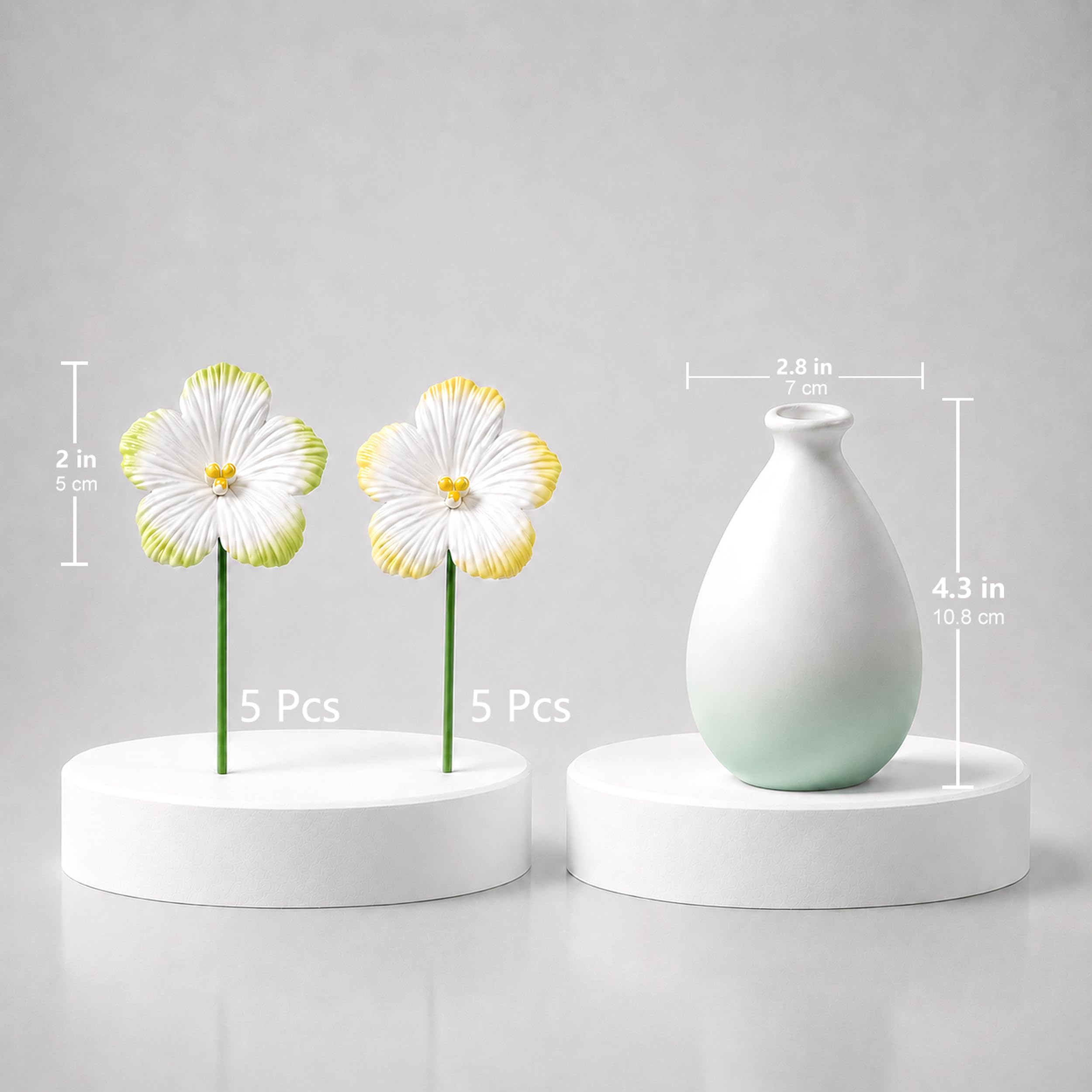 11 Stück Keramik Dekorative Blumen Blumen Tafelaufsätze für Tische