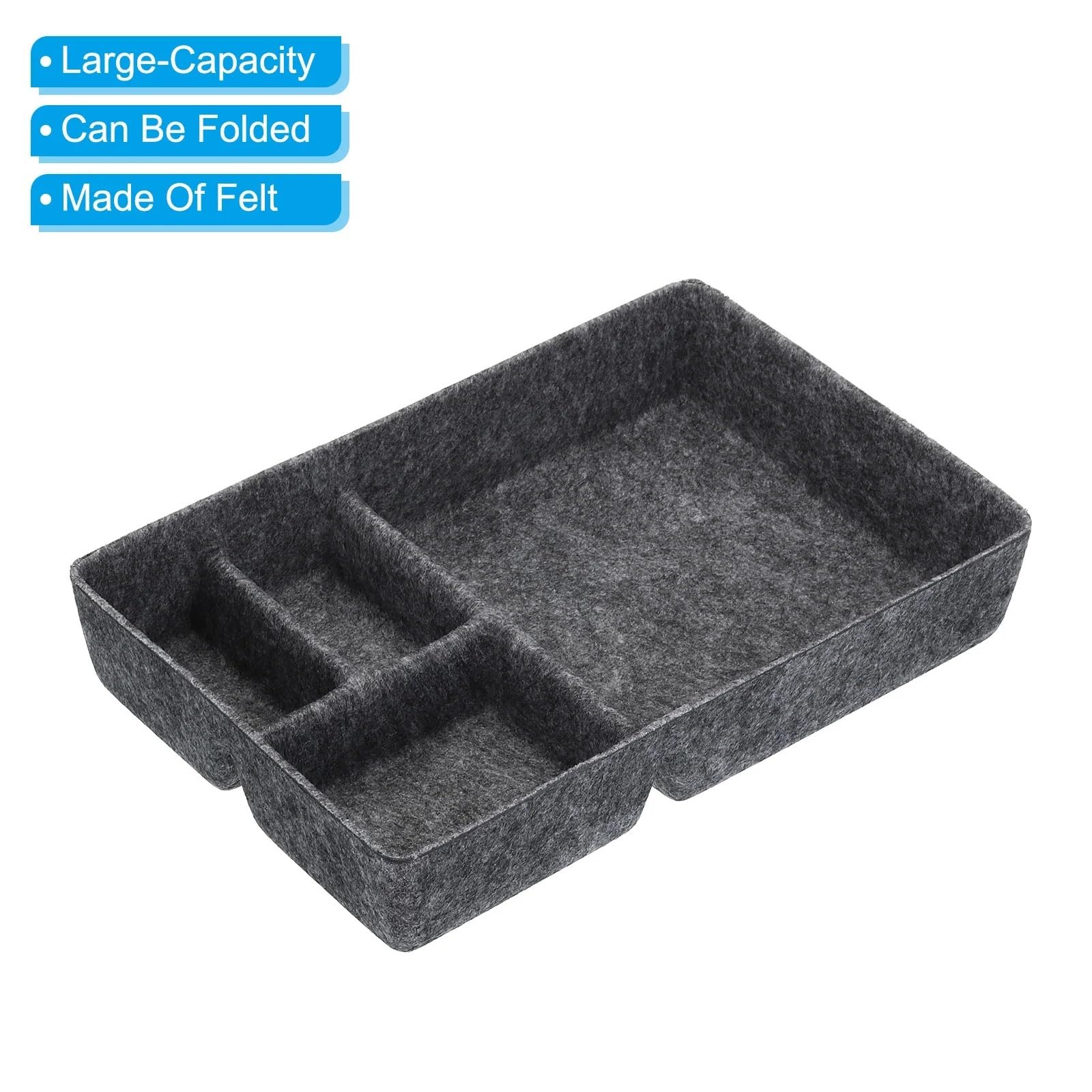 Confezione da 2 feltrini con 4 cartoncini da scrivania per trucco forniture per ufficio e Soc perfetti per comò e De (azzurro)