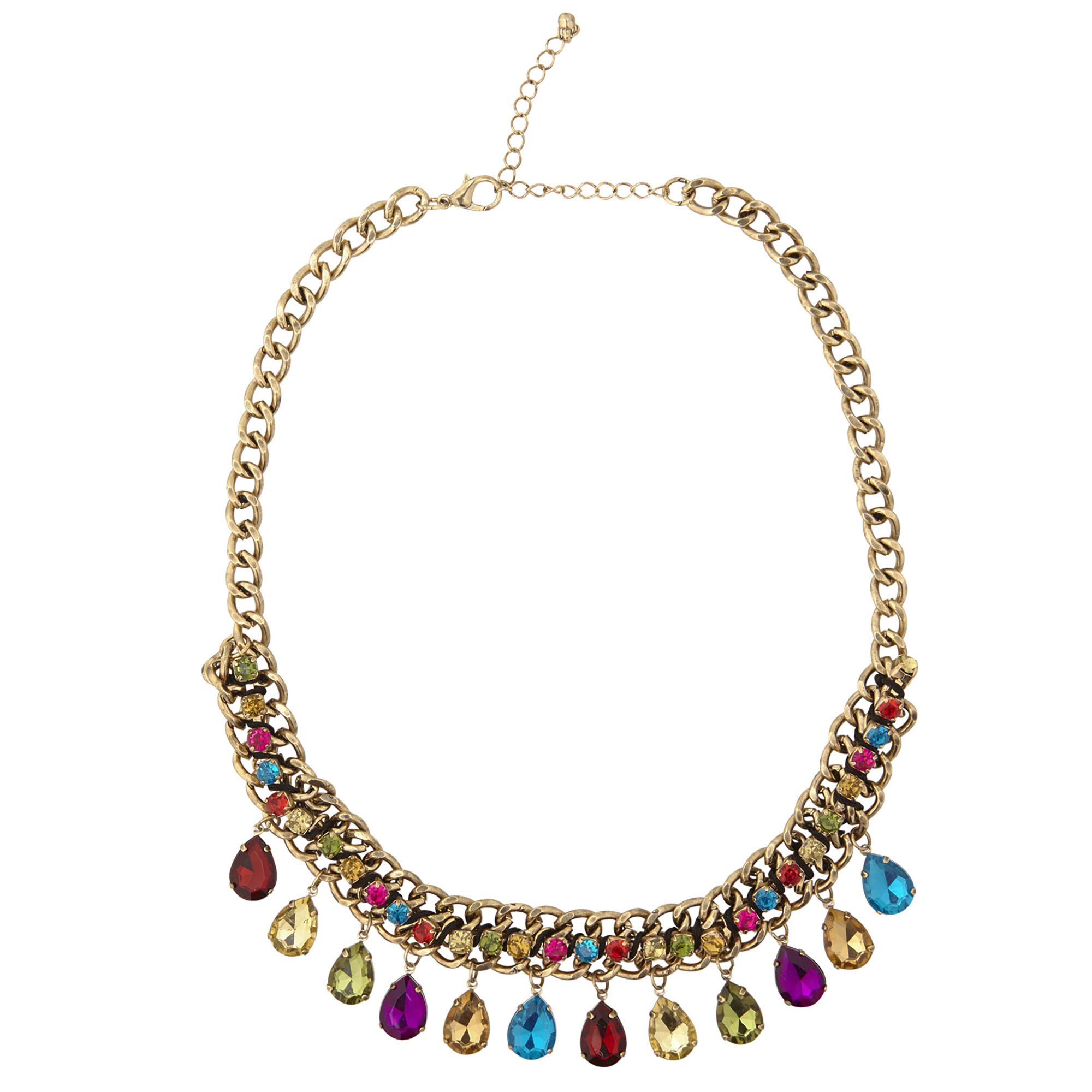 W WIDMANN MILANO Party Fashion, Collana in oro, Eleganza senza tempo, pietre dai colori vivaci, qualità artigianale, versatile per tutte le occasioni, regalo ideale per festeggiare
