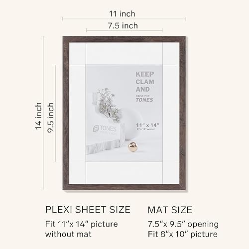 Vista 60 de Marco de fotos de 5 x 7, marco de 5 x 7 pulgadas, marco de 4 x 6 pulgadas, acabado de chapa de madera, marco de fotos de 5 x 7 pulgadas con paspartú