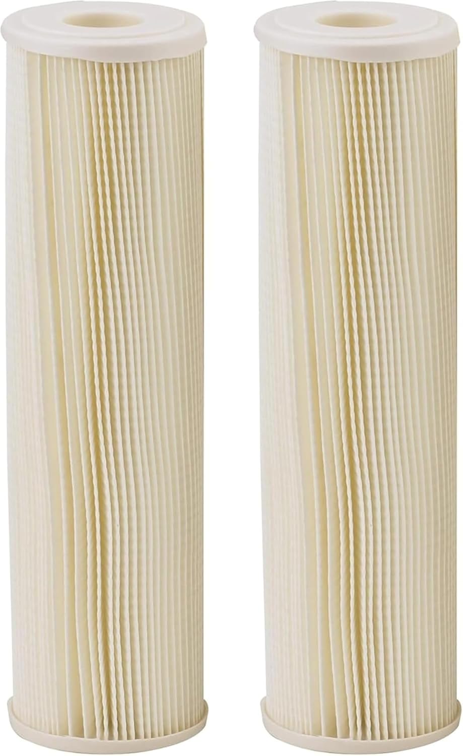 Pentair Pentek ECP5-10 Sediment Water Filter, 10-Inch, Under Sink Pleated Cellulose Polyester Replacement Cartridge, 10" x 2.5", White End-Cap, 5 Micron