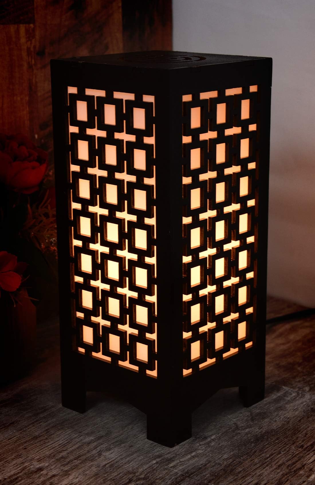 Zuper Wooden Led Table Lamp with Creative Design,Suitable for Bedside,Drawing Room,Lobby Z1