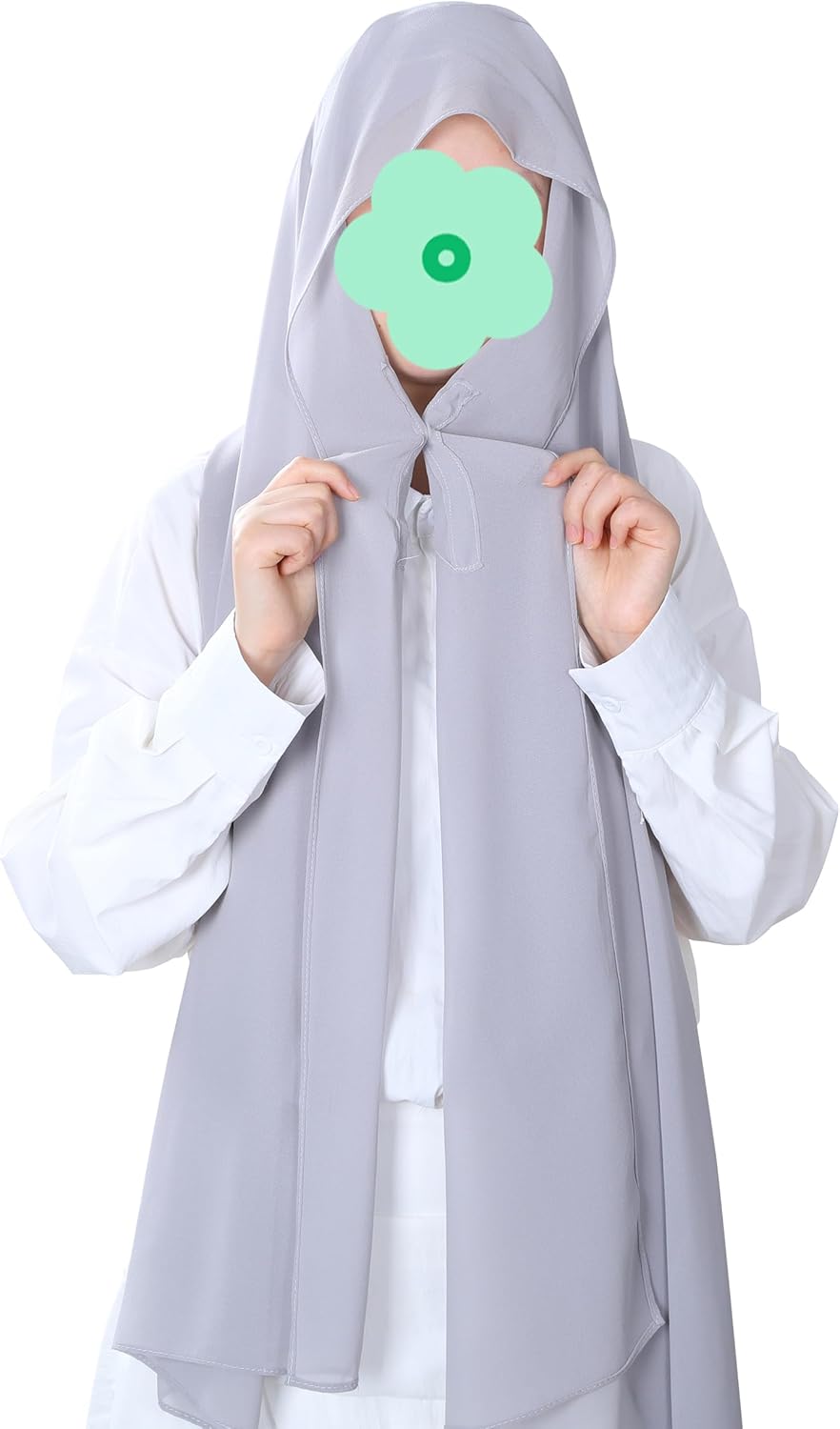 Magnetic Chiffon Hijab Scarf for Women, Quick Snap Closure Headscarf, Breathable Muslim Headwrap with Under Cap