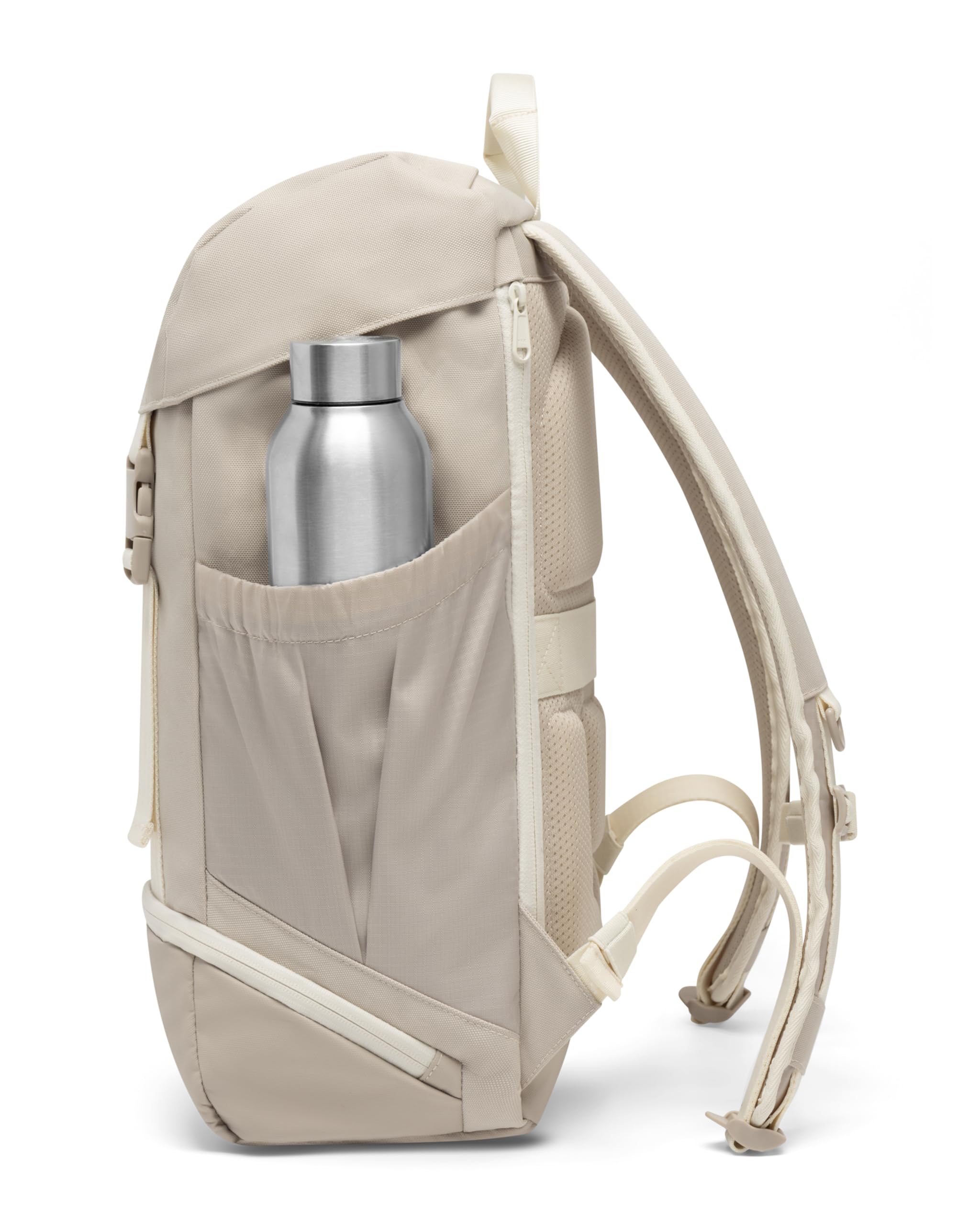 Johnny Urban Mochila Mujeres y Hombres Beige - Nico - Daypack con Compartimento para Portátil de 16 Pulgadas - Mochila de 17 Litros para Trabajo, Escuela, Universidad, Viajes - Repelente al Agua