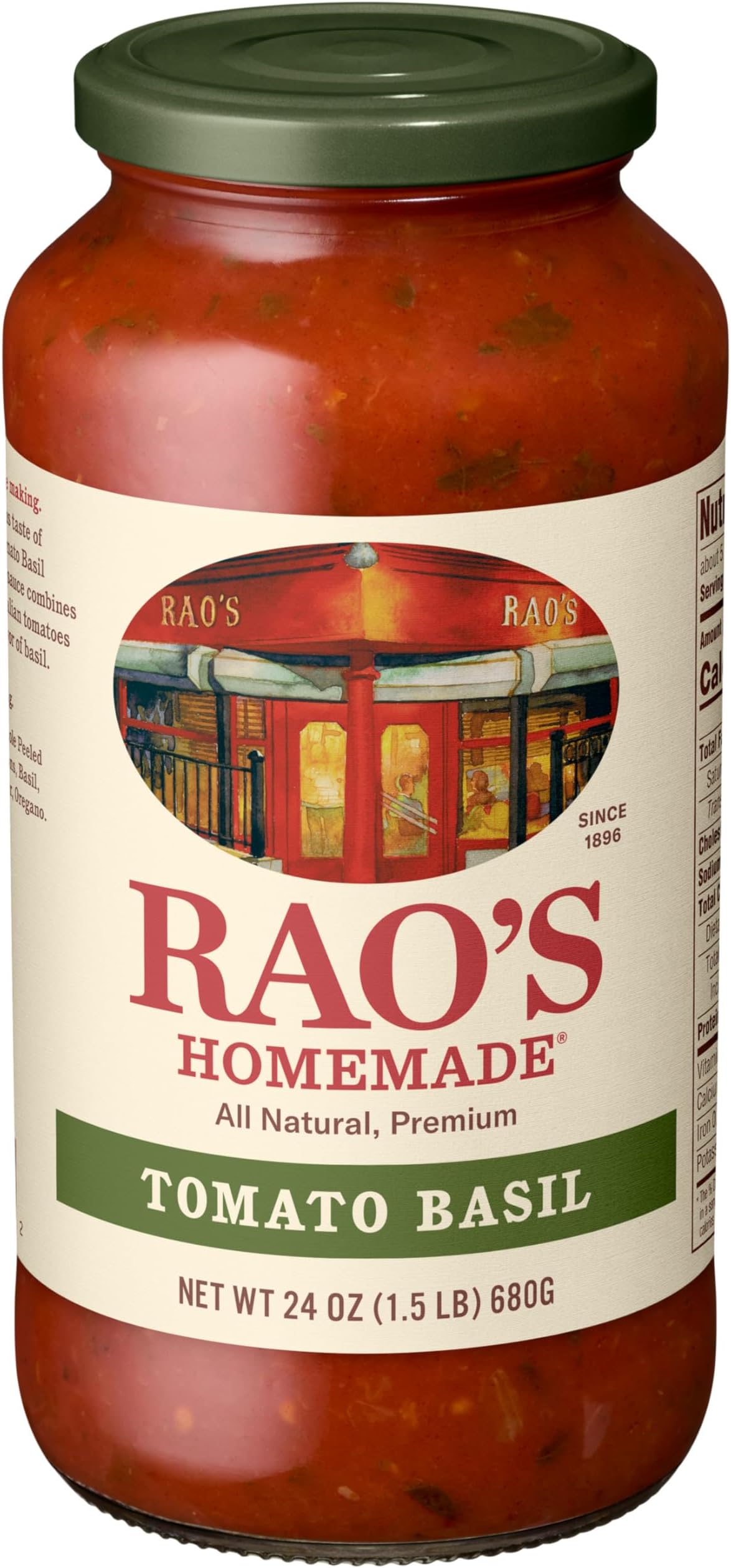Rao's Homemade Tomato Basil Sauce Made with Italian Tomatoes, 24 oz