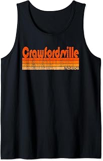Crawfordsville, Florida Retro 80s Style Tank Top