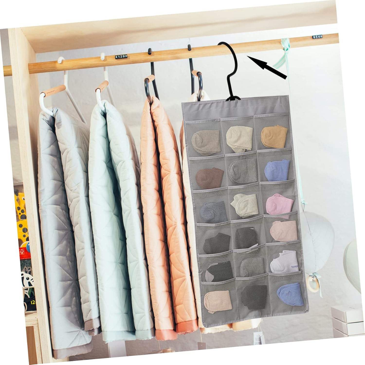 20 Hooks Iron Towel Hooks Heavy Duty Like Bags Cup for Bathroom Closet Room