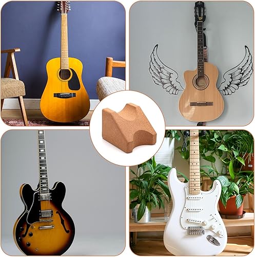 Miniatura 7 de Soporte para el cuello de guitarra de dos alturas, soporte para el cuello de guitarra de alcornoz, almohada de soporte de soporte, accesorios de