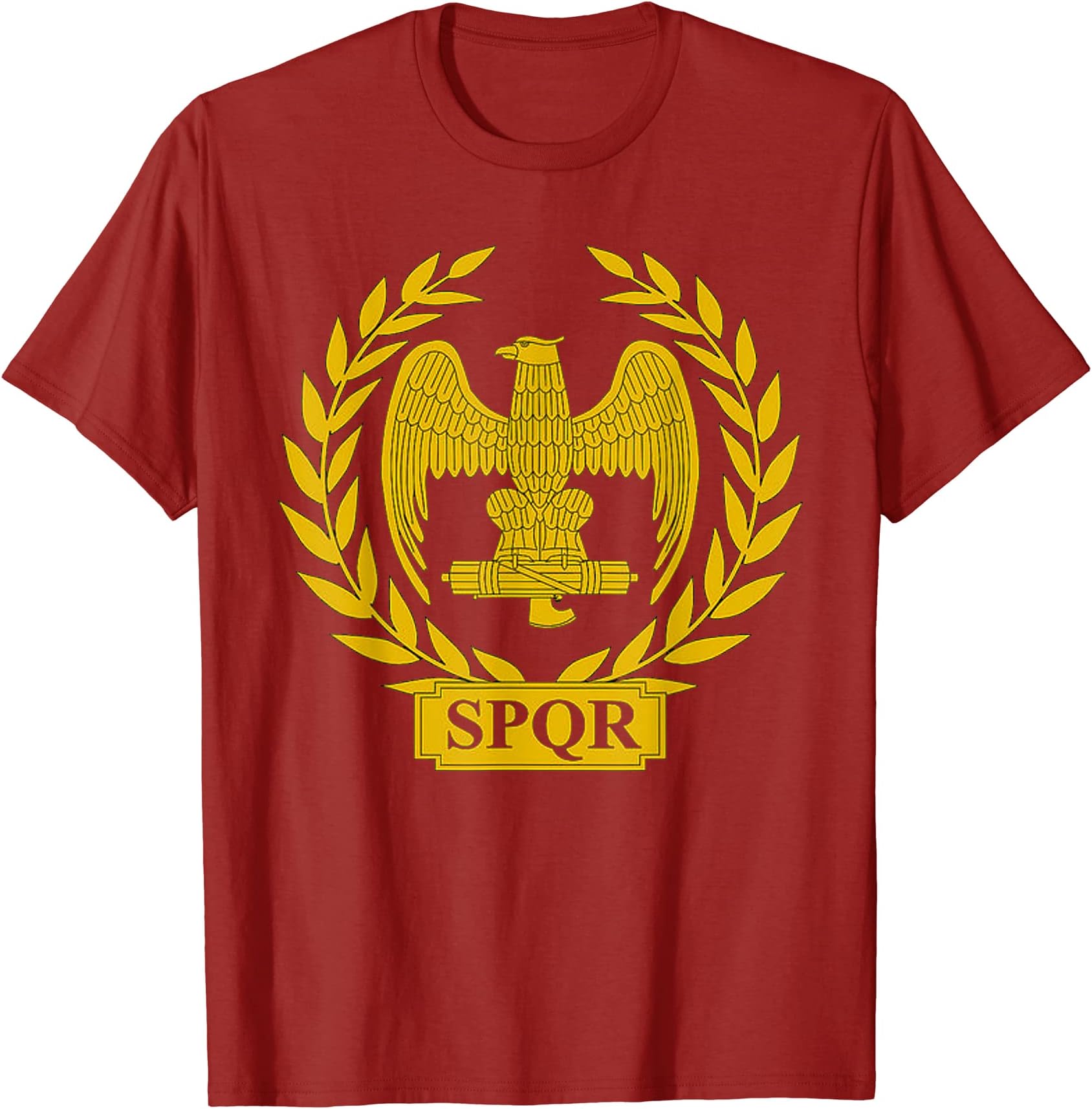 S.P.Q.R Government of the ancient Roman RepublicS.P.Q.R Ancient Rome Symbol Senatus Populusque Romanus T-Shirt