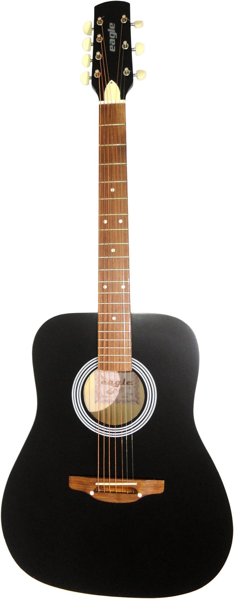 New 7 String Acoustic Guitar made in Ukraine by Trembita Black Color Eagle Gypsy Natural Wood