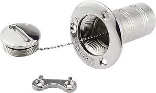 New Casting Mirror- Polished 316 SS for 1-1/2''(38MM) Marine Boat Yacht Caravan -Metal Tank Deck Fill Filler with Key Cap and Key