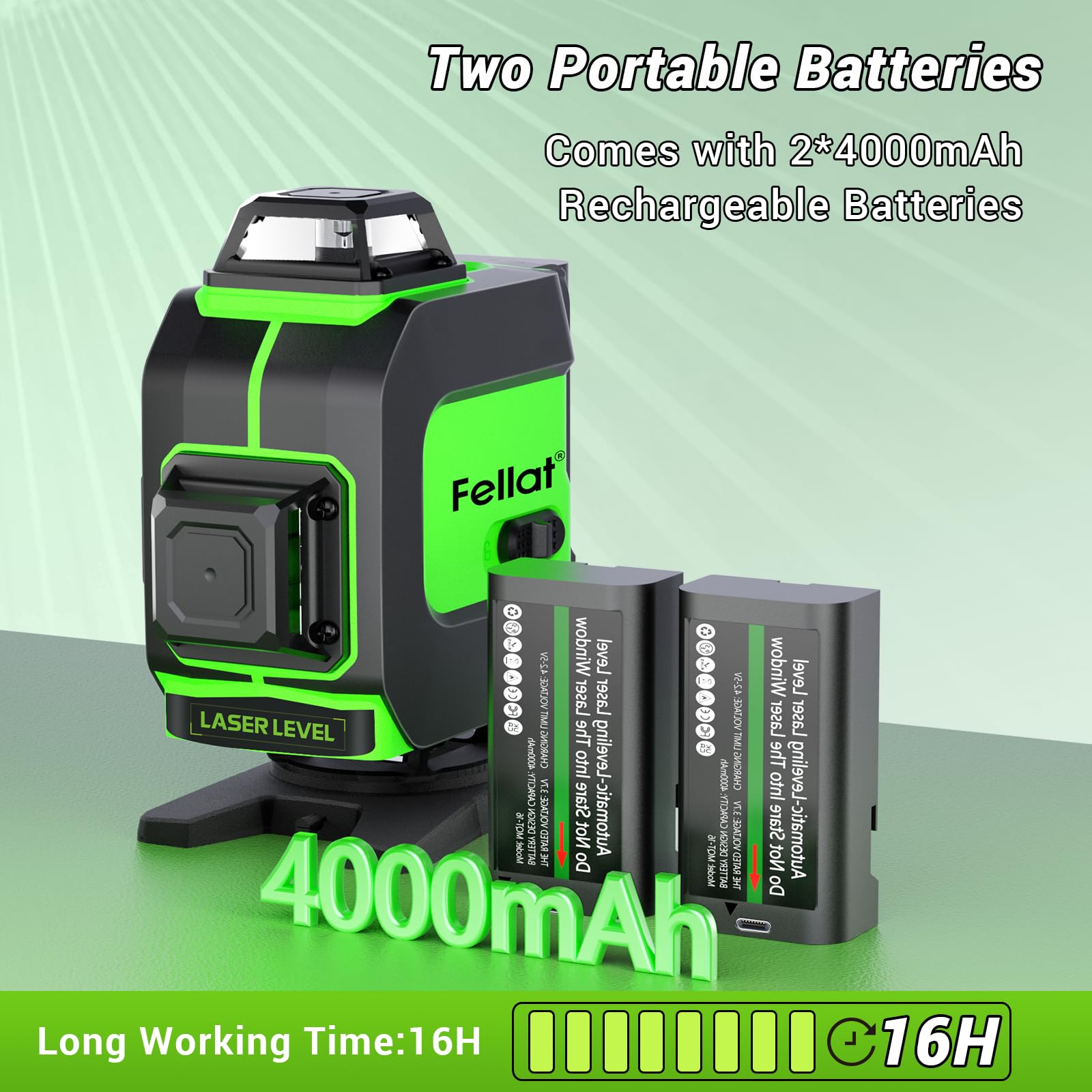 3x360° Laser Line Cross Line Laser, 12 Line Self-Leveling