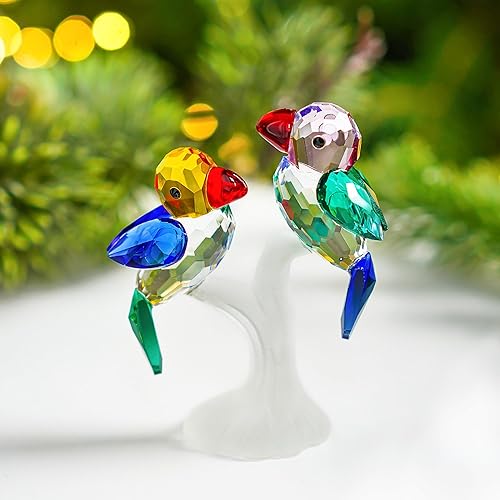 Miniatura 5 de H&D HYALINE & DORA Figuras de pájaros de cristal, coleccionables, arte de cristal, decoración de mesa, decoración de mesa para el hogar, caja de