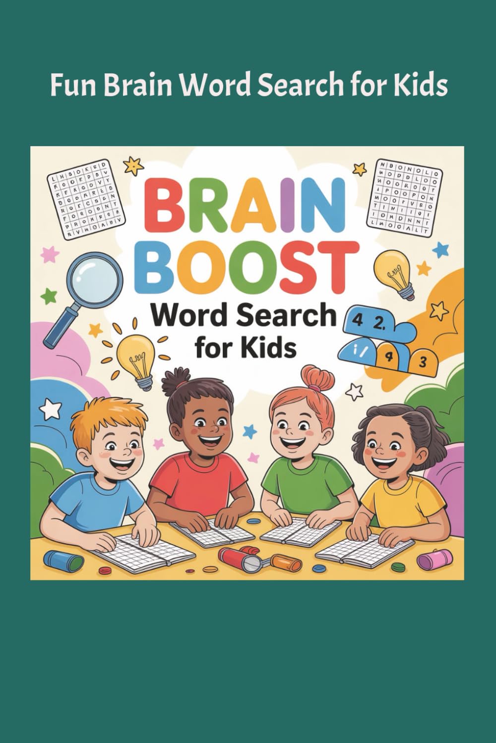 Fun Brain Words For Kids Word Search Puzzle Book: Fun, Word Searches with Easy to Read Print. Educational Puzzles to Build Focus, Vocabulary, and ... Gifts for Vacations, Holidays and Free Times.