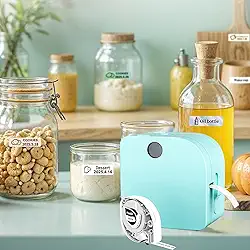 Impressora de etiquetas de transferência térmica P12 com fita, máquina etiquetadora portátil Bluetooth para casa, armazenamento de organização, escritório, material de volta às aulas, criação rápida e