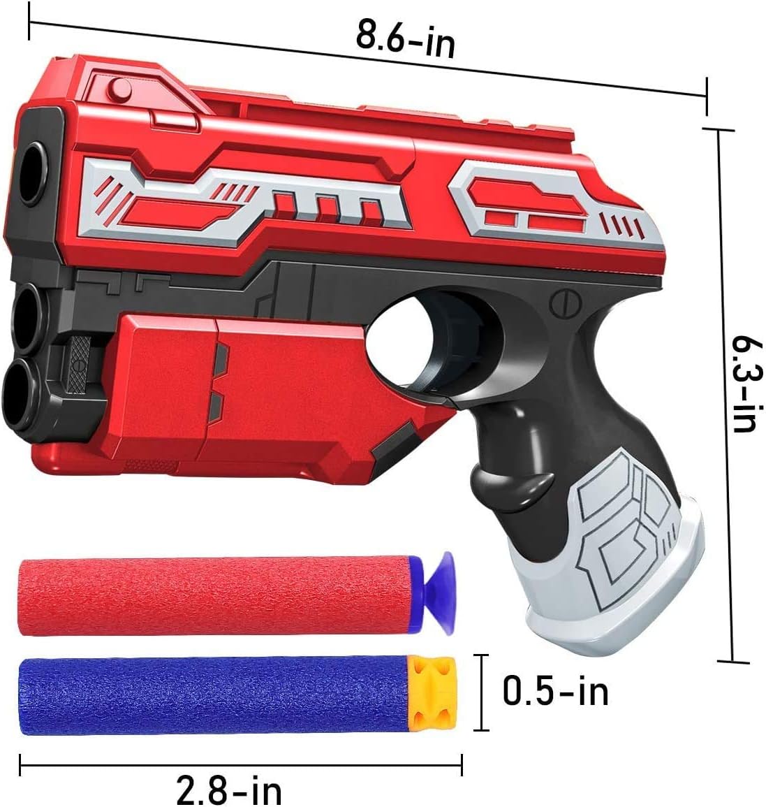 POKOBOY 2 Pack Blaster Guns Boys Toy-with Electronic Shooting Target& 80 Soft Foam Darts Bullets Compatible with Nerf Guns, Electronic Scoring Auto Reset 4 Targets