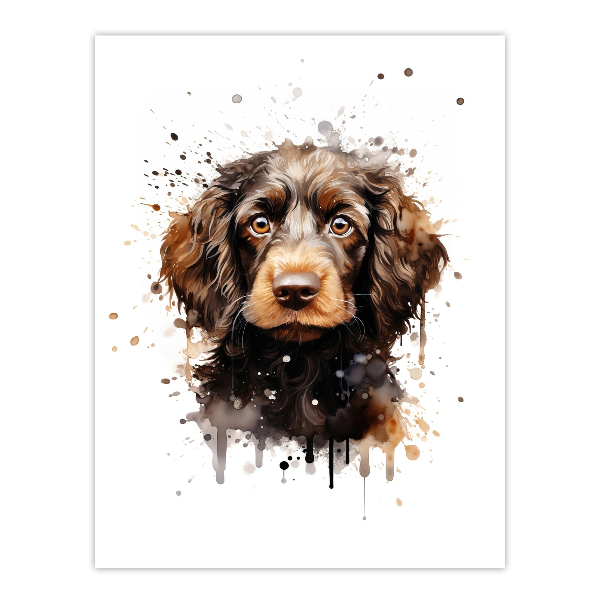 Artery8 Cockapoo Lovers Gift Watercolour Pet Portrait Painting Artwork Extra Large XL Wall Art Poster Print