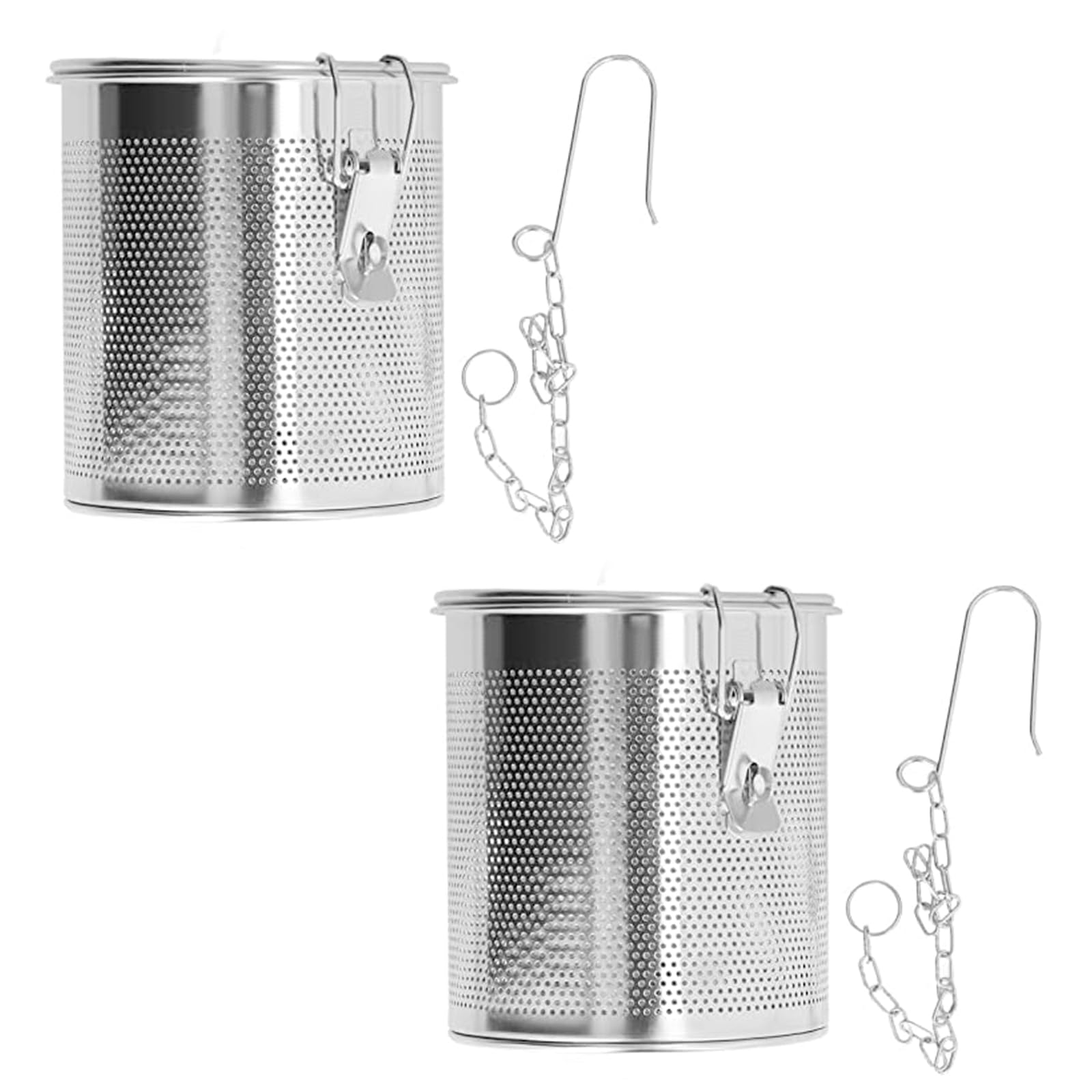 Xjdzineq 2 Piece Rustproof Cooking Infuser Basket with Heatproof Handle Kitchen Strainer Tool for Soups Stews and Broths Resistant Stews Seasonings Container