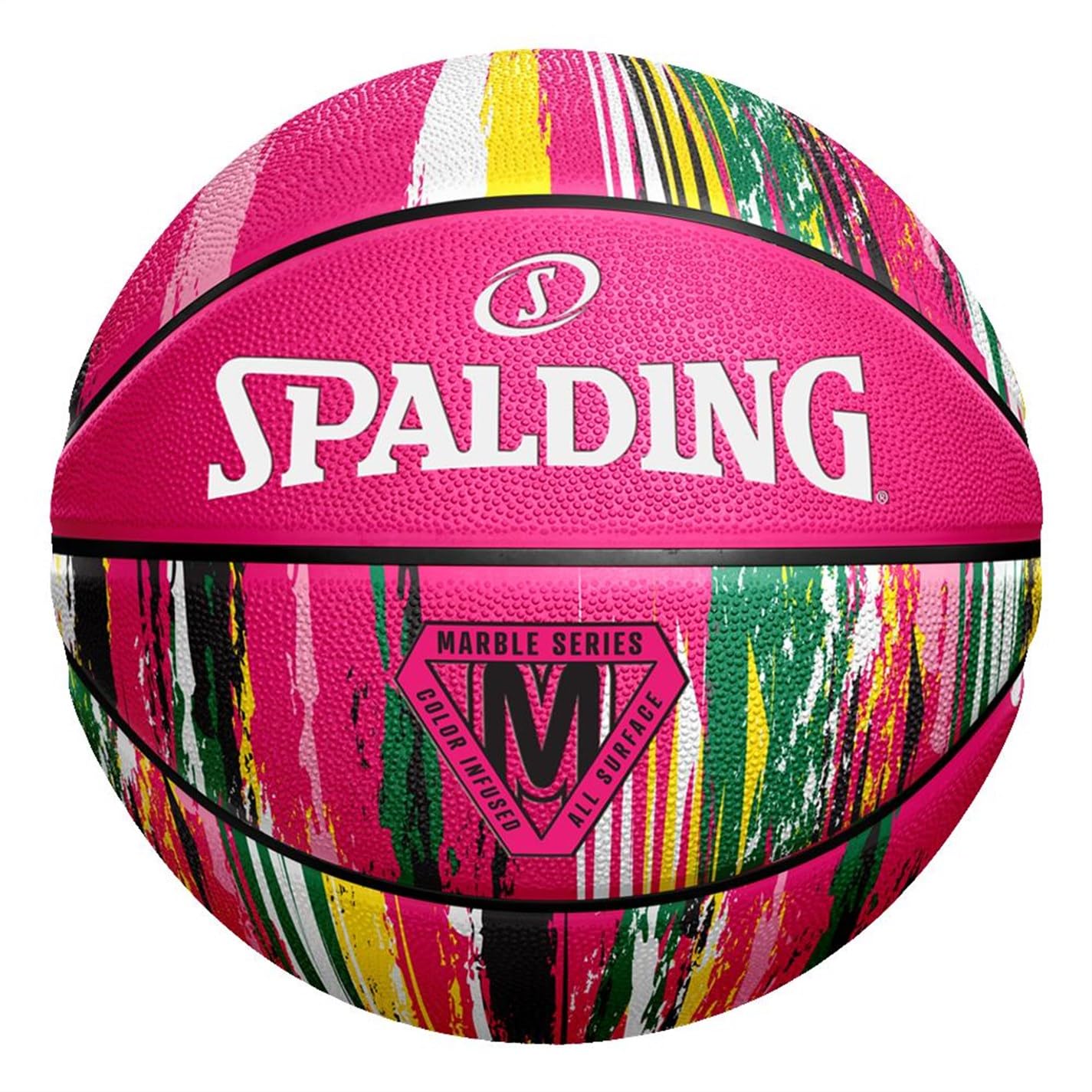 Spalding United Sports Marble Sz6 Ball, Unisex, Erwachsene, Regenbogenrosa, Größe 5