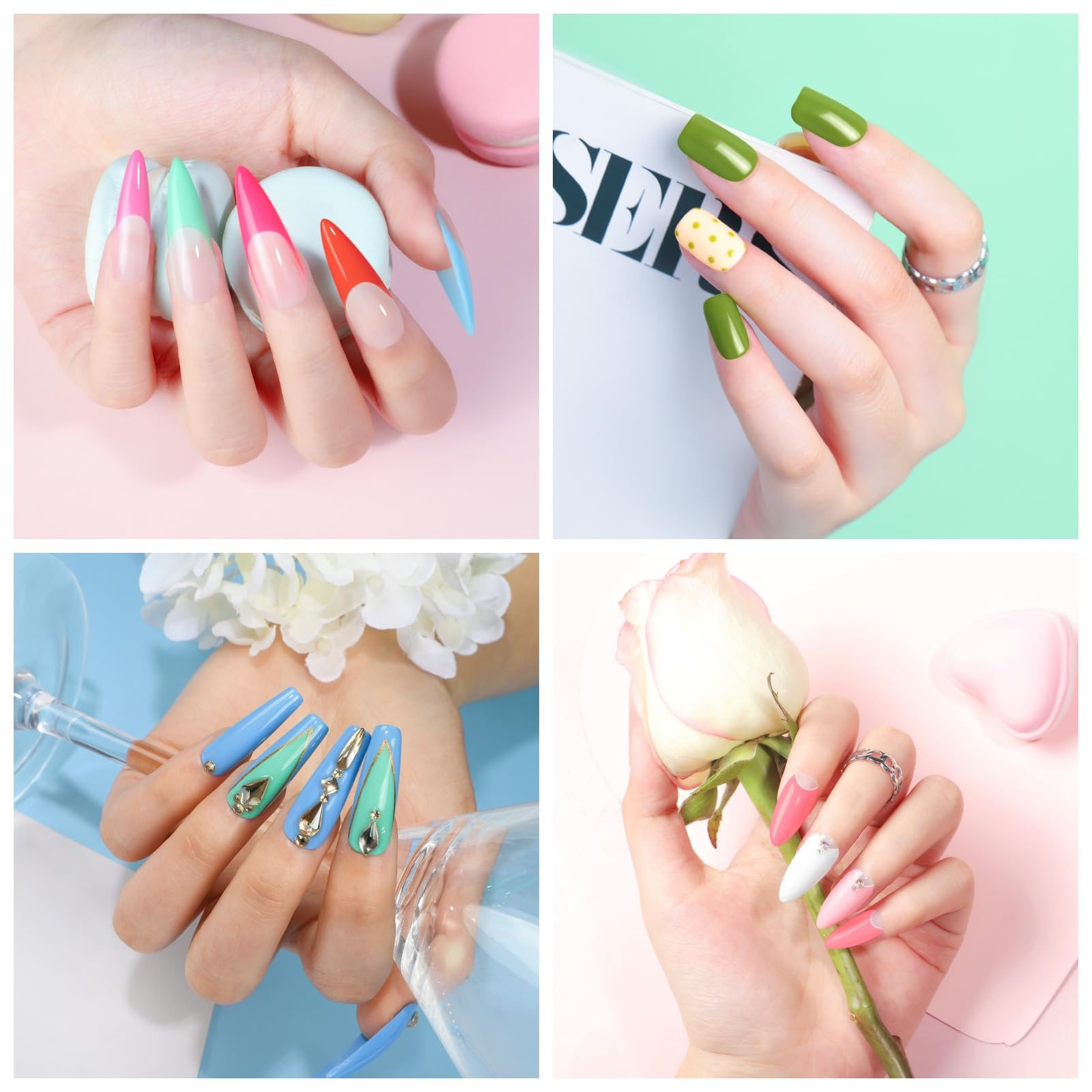 COSCELIA Gel Nail Polish Kit Multi-Color Manicure Set