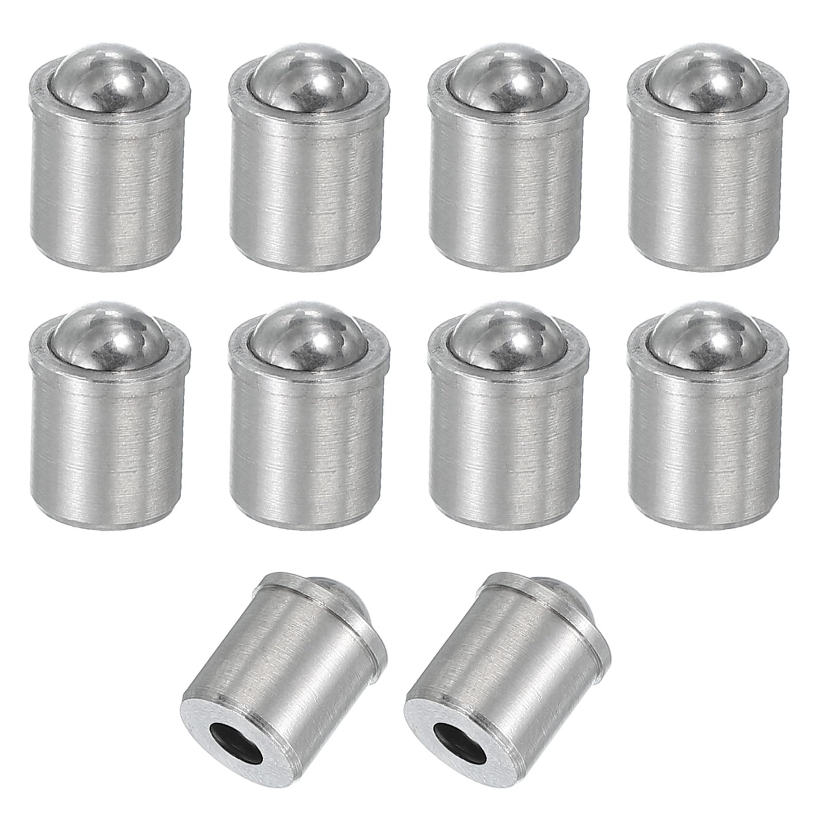 PATIKIL 10 Pcs Ball Plungers 304 Stainless Steel Ball Point Spring Plungers Cabinet Ball Catch Latch Catcher for Door Closet Drawer (8x9mm)