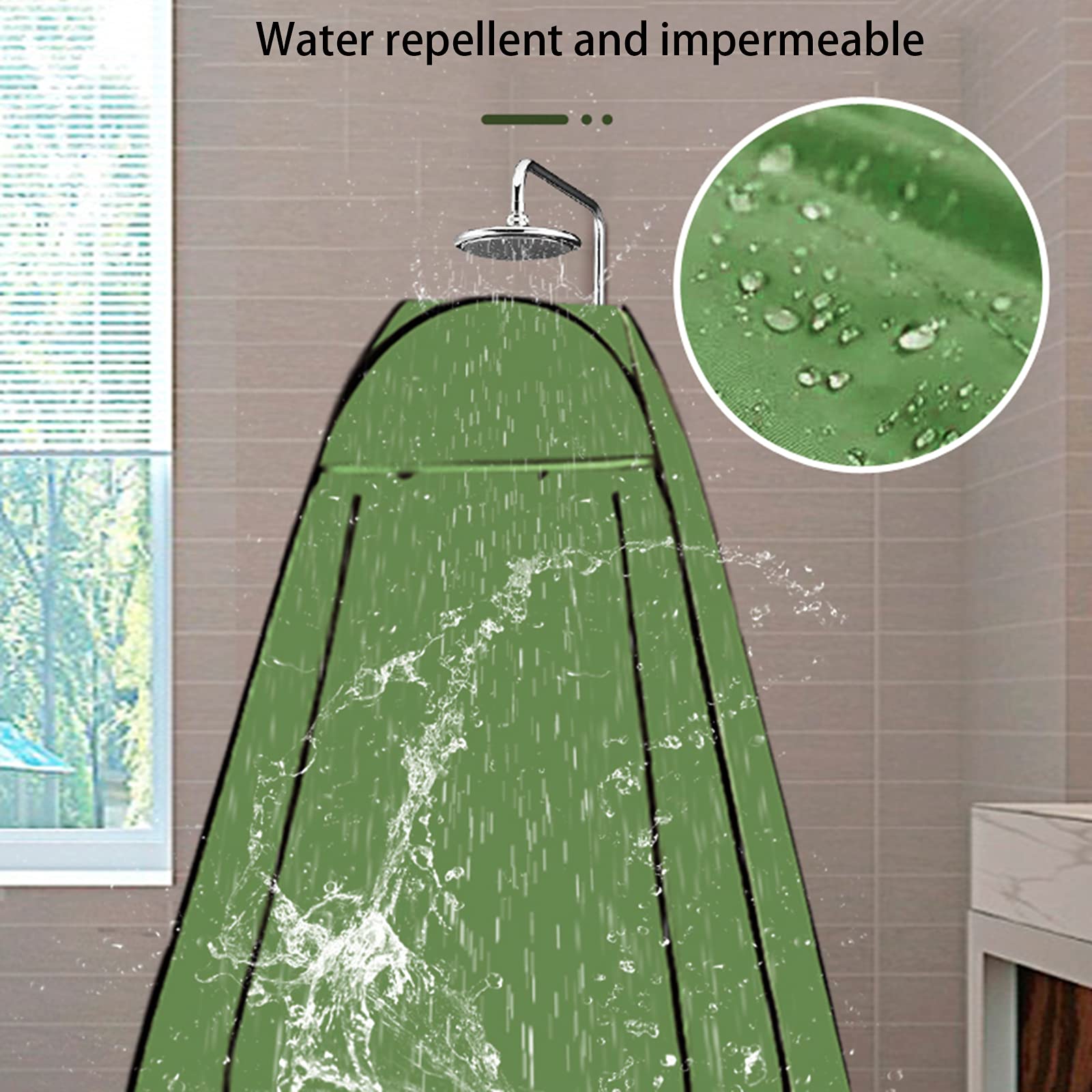 Tente de Camping, Tente de Douche, abri de pêche pour Camping, Plage, abri Solaire extérieur, Tente de Toilette de Camping, Tente à Langer Portable avec Sac de Transport, Vert, 47