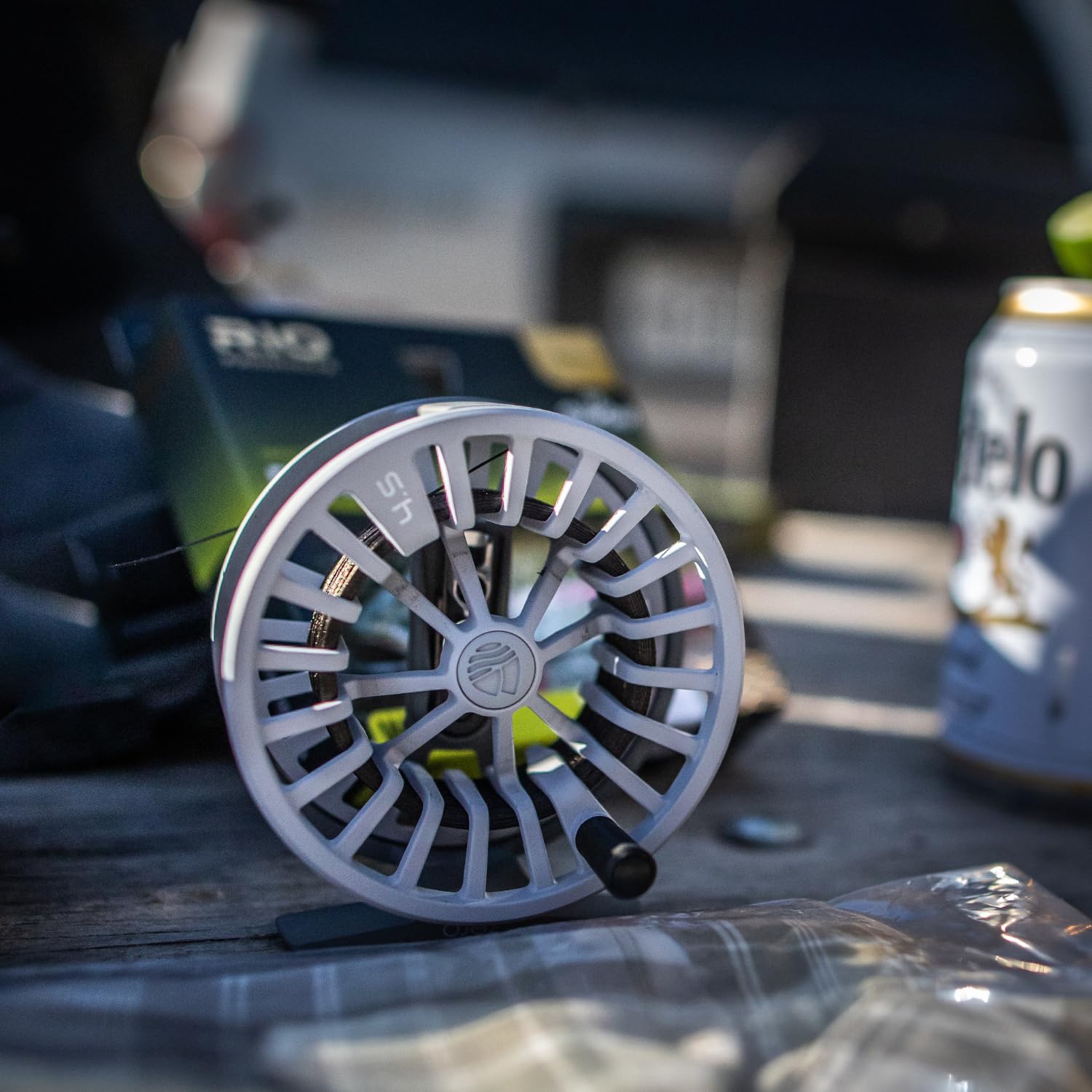 Teton 7 ティトンフライリール　黒　魚印　箱付 Teton 7 ティトンフライリール 黒 魚印 箱付