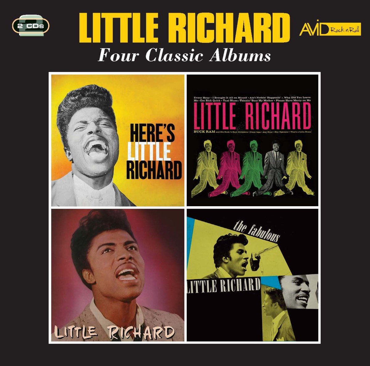 Little Richard Four Classic Albums double CD UK Avid Rock N Roll 2018 2CD set