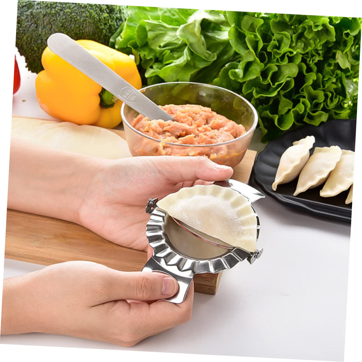 Ciieeo 304 Stainless Steel Dumpling Press Ravioli Food Tool Effortless Use Easy to Clean