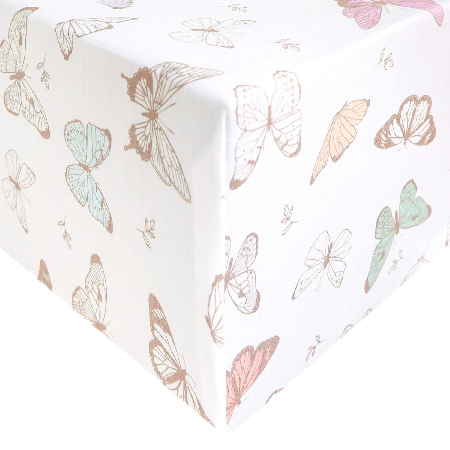 Copper Pearl Premium Knit Crib Sheets: Breathable and Soft, Fitted for Standard Mattresses, Perfect for Baby Registry or Shower Gift, Rose