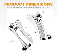 Vista 3 de ECOTRIC Kit de accesorios de acoplamiento cromados de 4 puntos compatible con Harley Davidson Touring Street Glide Road King Electra Glide 2014-2024