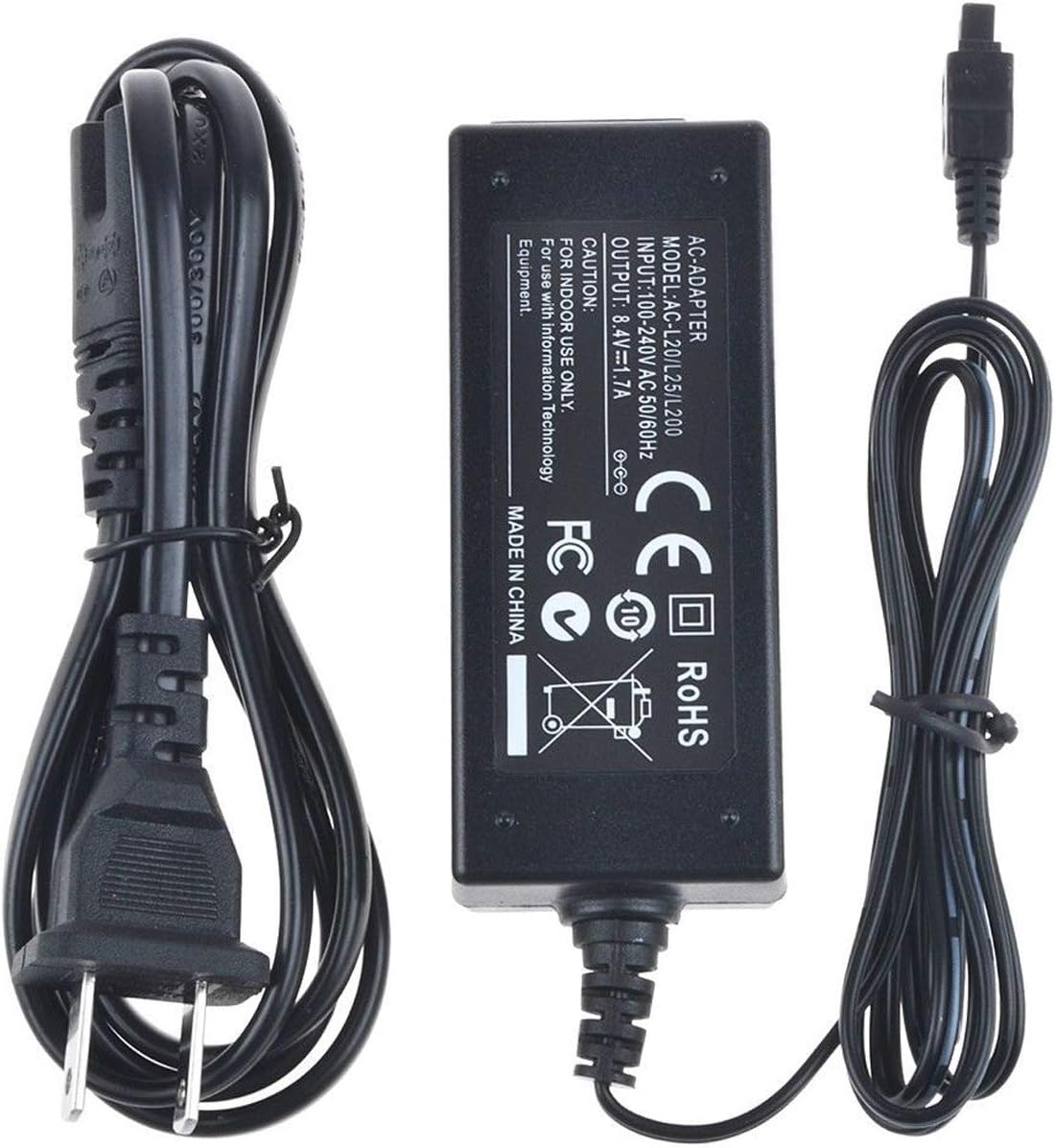 AC Power Adapter Charger for Sony DCR-DVD610, DCR-DVD710, DCR-DVD810, DCR-DVD910 DVD Handycam Camcorder