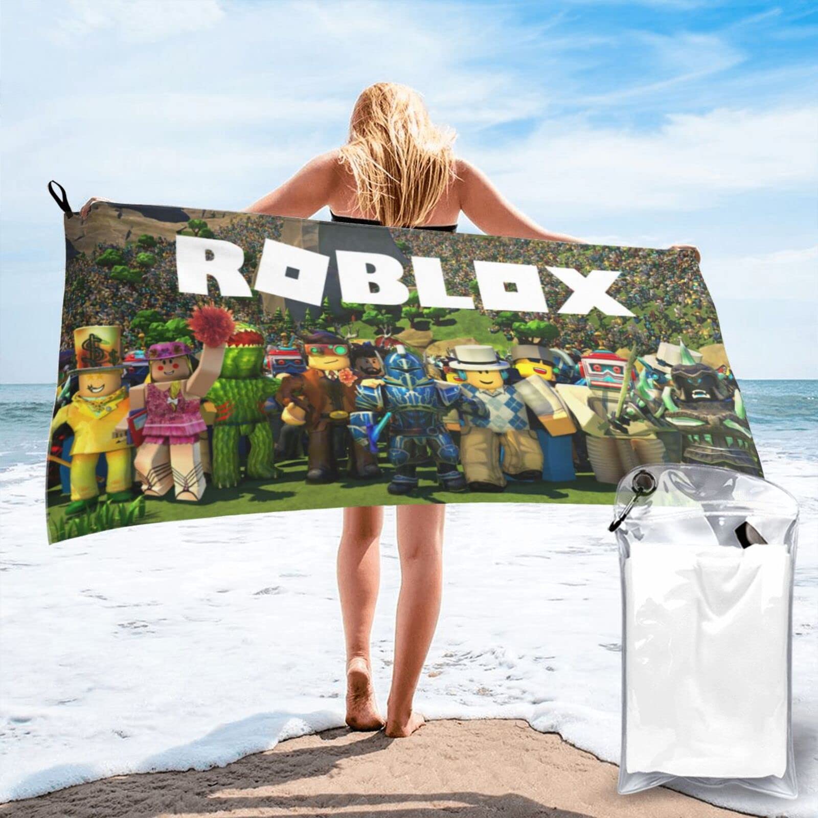 Amazon｜ロブロックス Roblox バスタオル マイクロファイバー 吸水 速