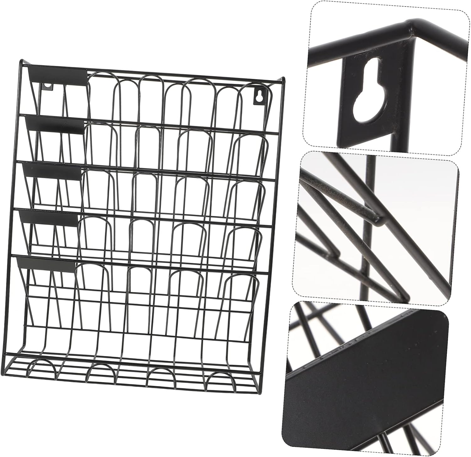 Elegant Iron Bookshelf Desk Magazine Rack Wall Organizer Mail Sorter Office Supply