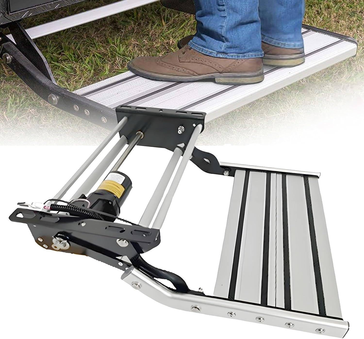 Marchepied pliable de caravane pour faciliter vos arrêts et étapes en nature