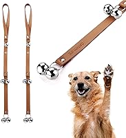 Vista 11 de Campanas de Cuero para Perros, para Pomo de Puerta/Entrenamiento de Orinal/Salir al Aire Libre, Campana de Cobre con Ajuste de Longitud, Campana