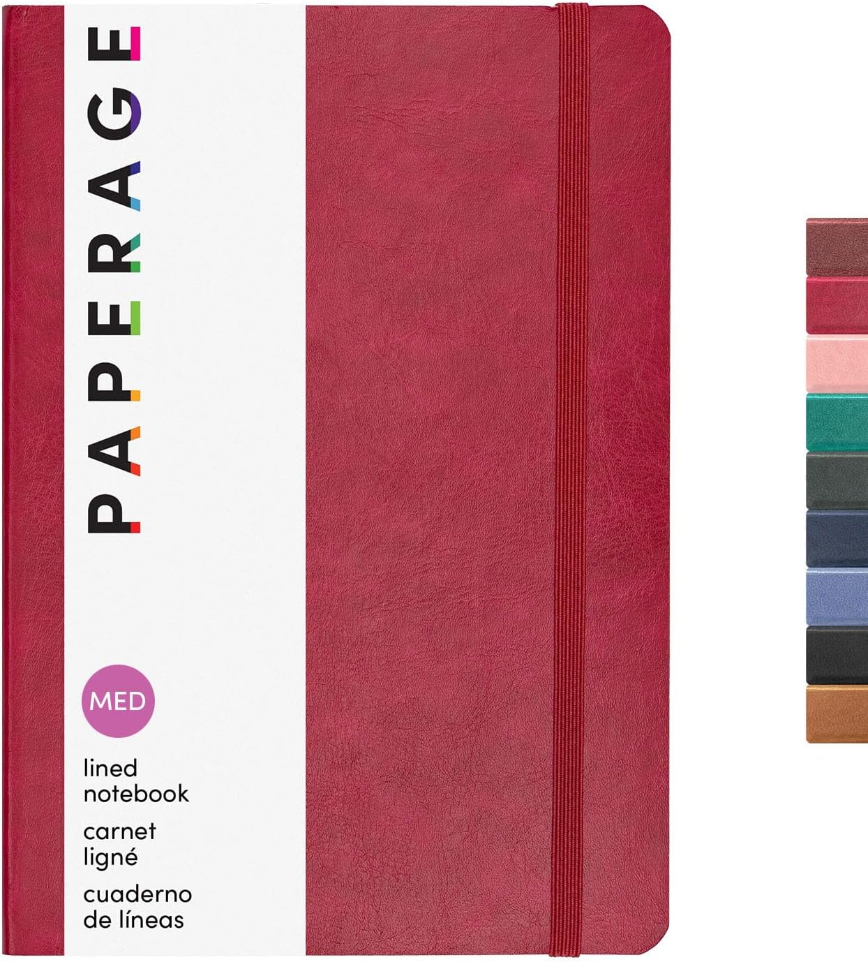 PAPERAGE 2-Pack Softcover Lined Journal Notebook (Navy & Dark Green), 176 Pages, Large B5 College Ruled Notebook, 7.6 inches x 10 inches - 100 GSM Thick Premium Paper, Leather Journal for Home, Work & School