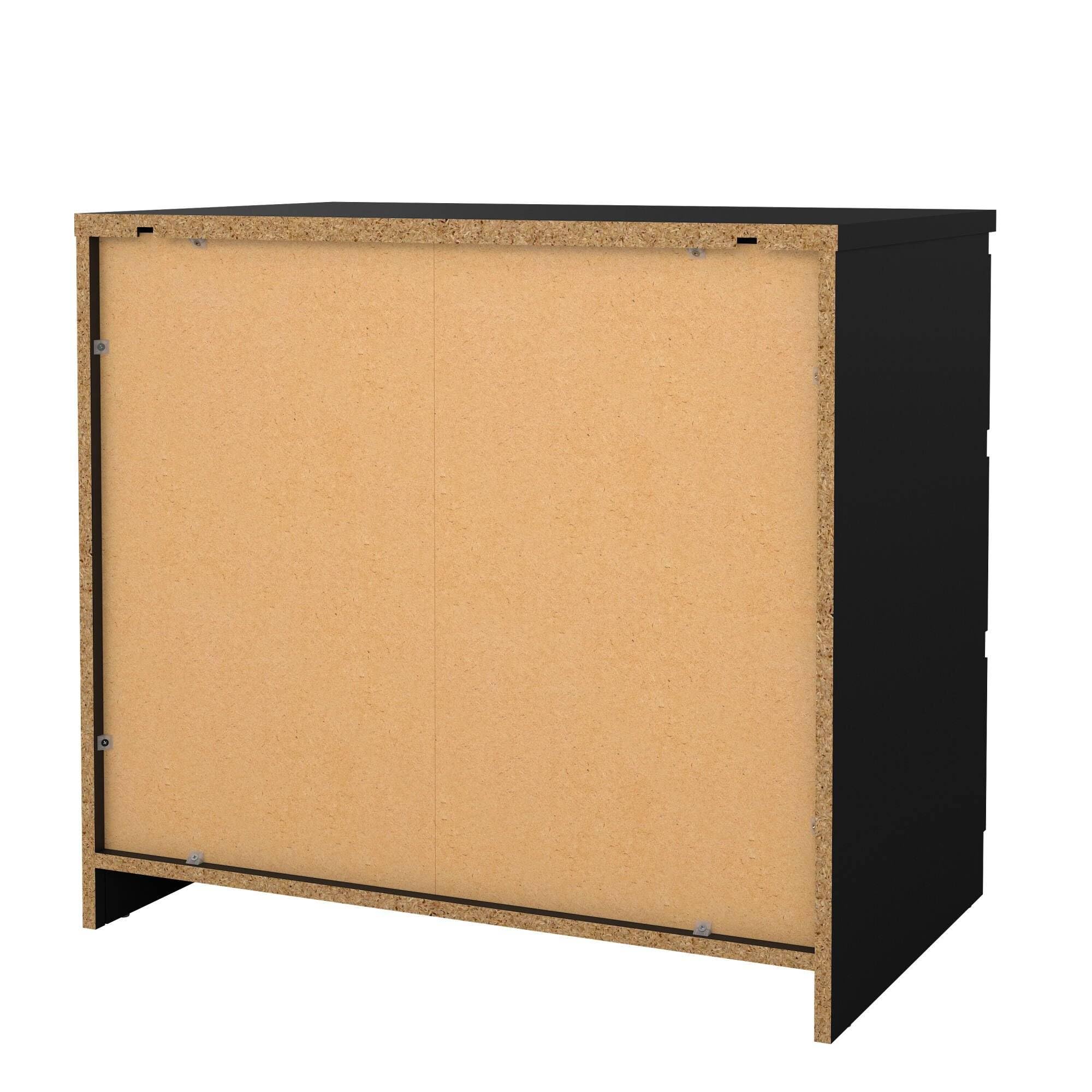 Dmora - Cassettiera Aglae, Settimino Multiuso, Comò Camera da Letto, Mobile con cassetti, 77x50 h70 cm, Nero
