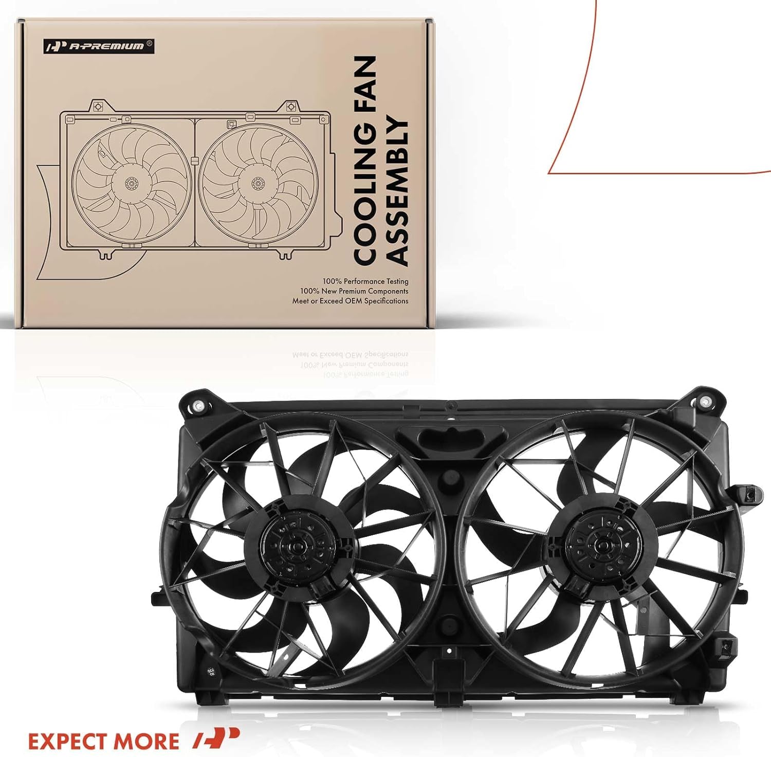 A-Premium Engine Radiator Cooling Fan Assembly Compatible with Chevrolet & GMC Models - Silverado 1500 2007-2014, Tahoe, Suburban 1500, Suburban 2500, Avalanche, Sierra 1500, Yukon, Yukon XL 1500