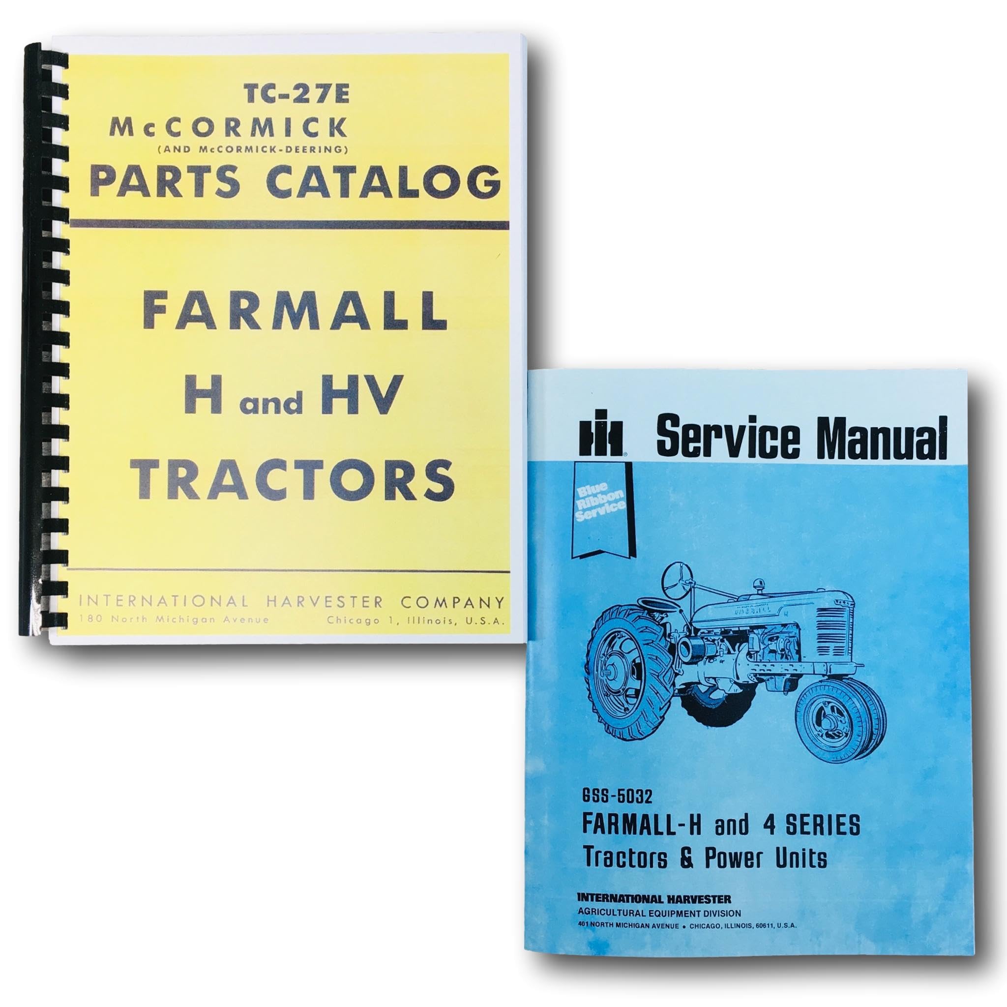 Service and Parts Manuals For Farmall H Hv Tractor Shop Repair International
