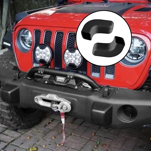 Miniatura 6 de 2 fundas de gancho de remolque para parachoques, protector de gancho de remolque negro, compatible con Jp Wrangler JK JL Gladiator TJ, Jp Wrangler
