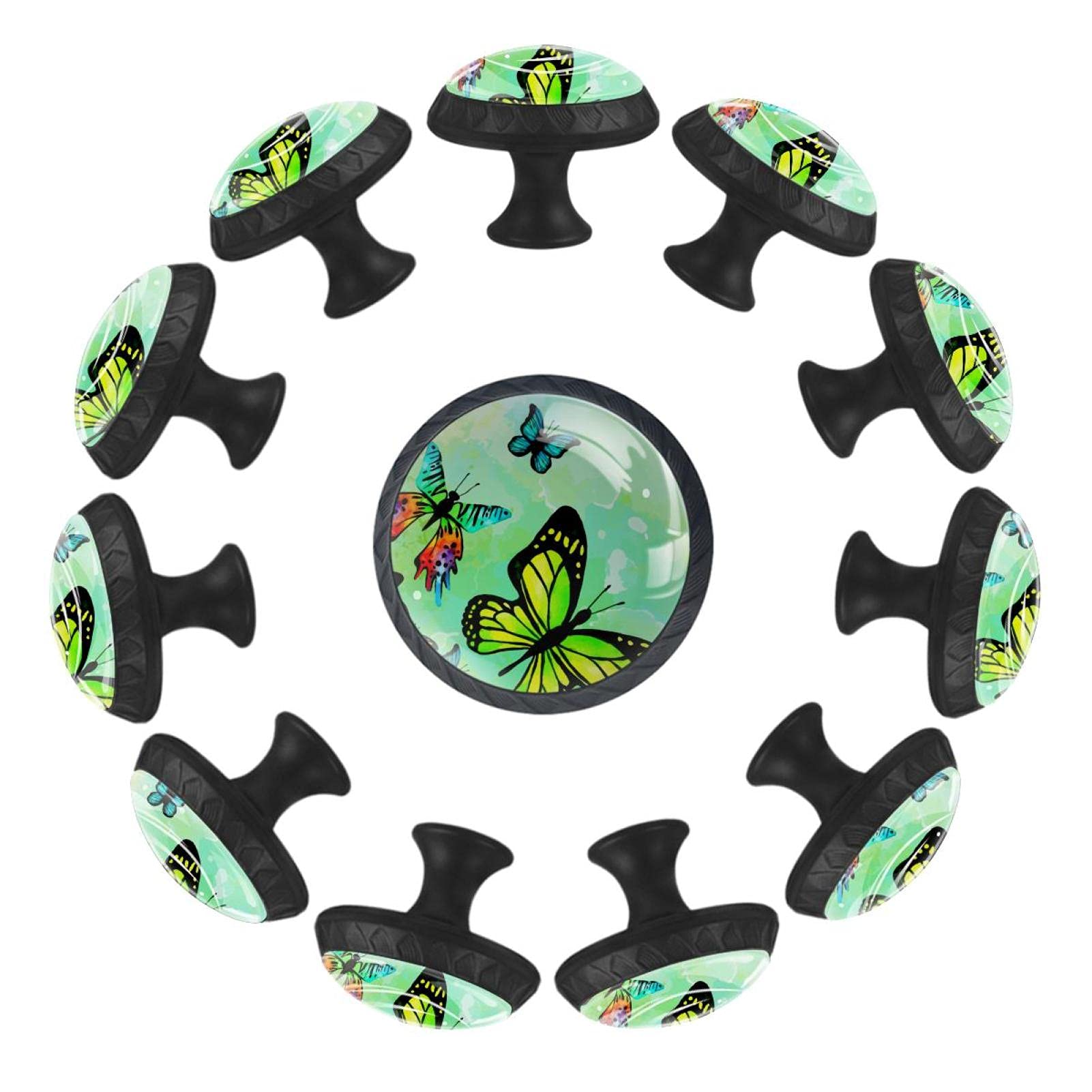 Boutons de meuble ronds 35 mm vert commode chambre enfant salle de jeux