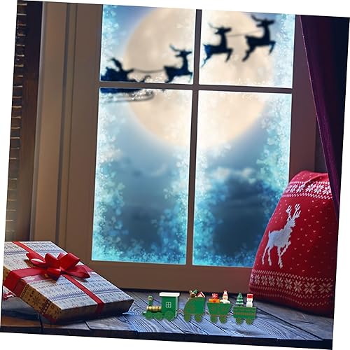 Miniatura 6 de Tren de Navidad Tren de Madera Tren Ornamento de Tren de Navidad para Niños Tren de Juguete Tren Debajo del Árbol de Navidad, Tren Ferroviario,